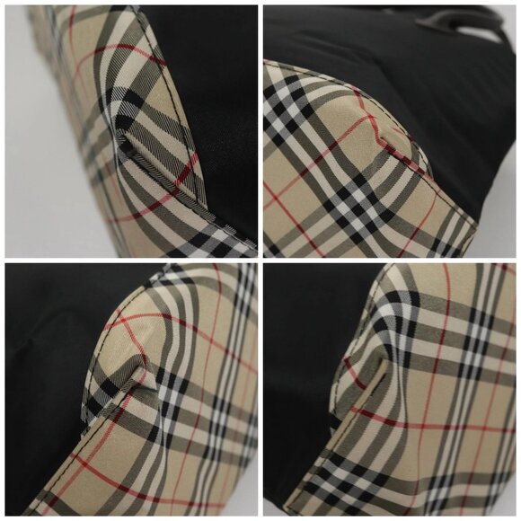 Burberrys Blue Label Hand Bag Nylon Black Auth 111813 - Picture 16 of 16